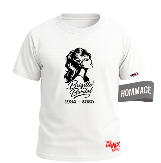 Tshirt BRIGITTE BARDOT 1934 - 2025 (HOMMAGE) [DANIX CENSORED]